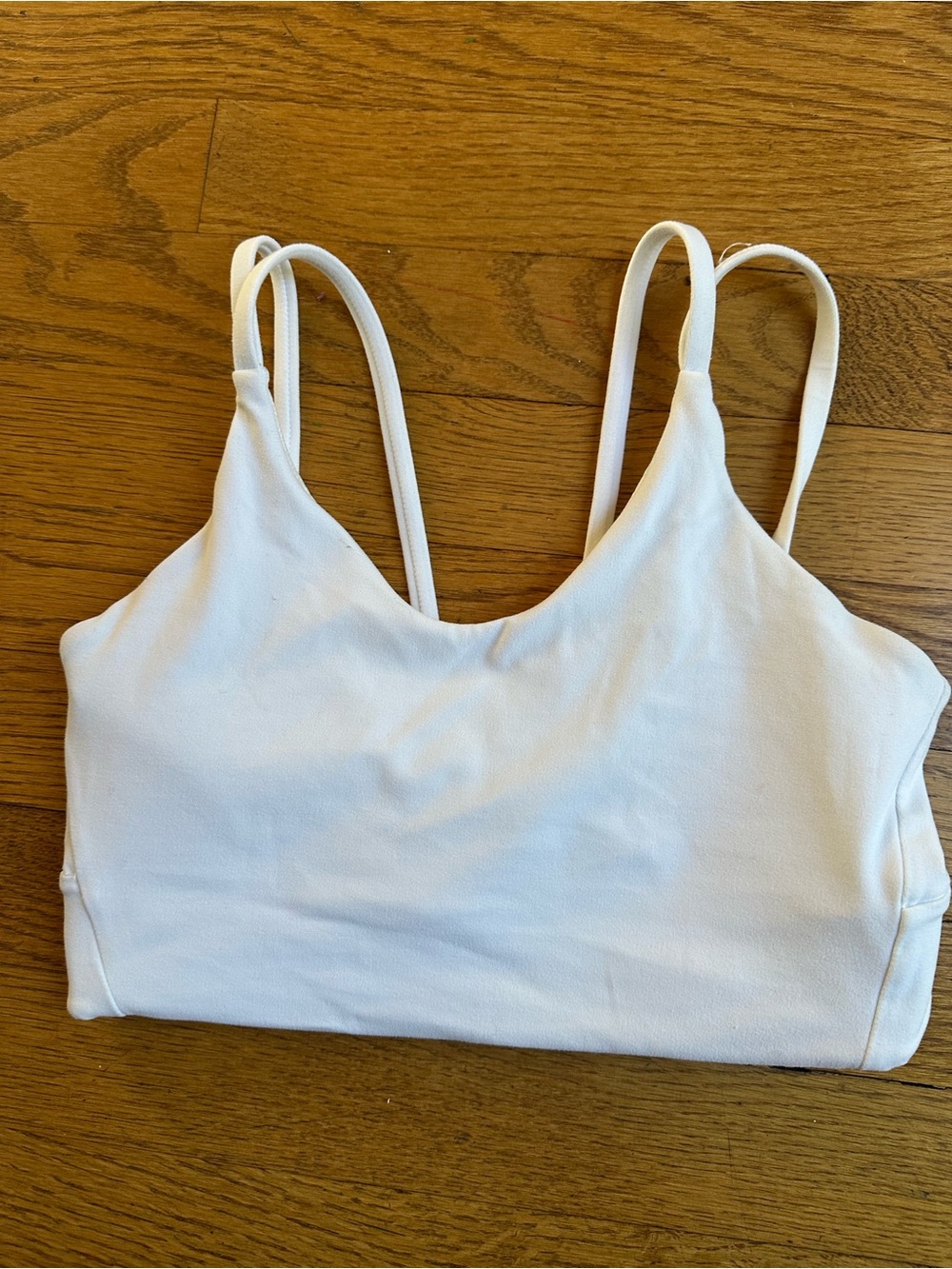 Athleta White Double-Strap Seamless Bralette perfect condition worn once